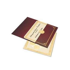 Ivory/Gold Foil Embossed Award Cert. Kit, Bronze Cover, 8 1/2 x 11, 6 