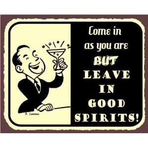 Good Spirits Vintage Metal Art Bar Retro Tin Sign