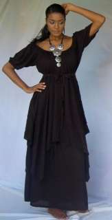 U258A~NEW YEARS SPECIAL~MADE 2 ORDER~BLACK/DRESS PEASANT ONE SIZE M L 