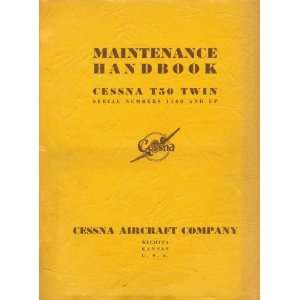  Cessna T 50 Aircraft Maintenance Manual Cessna Books