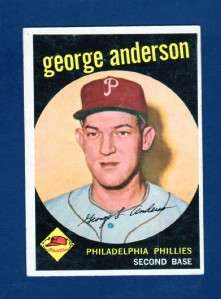 1959 TOPPS GEORGE SPARKY ANDERSON ROOKIE #338   VG EX  