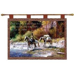  Christian Inspirational A GOOD CROSSING with Verse Tapestry 