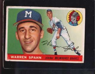 1955 Topps #31 Warren Spahn VG B126964  