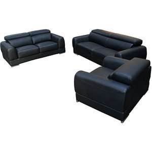 Chicago Sofa, Loveseat, & Chair 3 Piece Set w/ Click Clack 