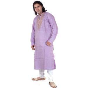 Viola Kurta Pajama with All Over Paisleys Woven in Self and Beadwork 