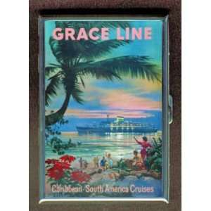 CRUISE SHIP GRACE LINE RETRO ID Holder, Cigarette Case or Wallet MADE 