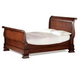 Hamilton Sleigh Bed  Tiger Mahogany By Charles P. Rogers   Queen Bed 