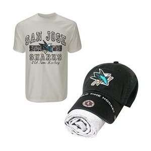  Old Time Hockey San Jose Sharks Adjustable Hat & T shirt 