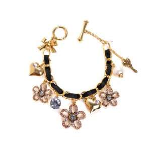  Betsey Johnson Iconic Spring Bloom Charm Bracelet Jewelry