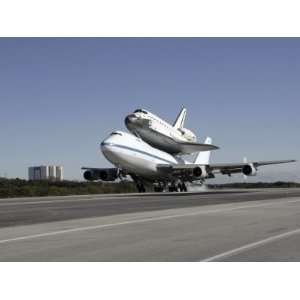 Space Shuttle Endeavour Mounted on a Modified Boeing 747 Shuttle 