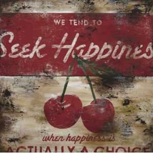 Rodney White 24W by 24H  Seek Happiness CANVAS Edge #6 1 1/4 L&R 