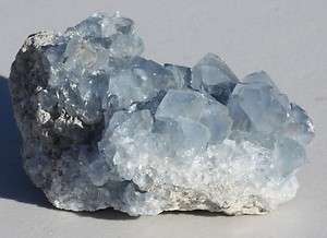 Diamantine Shine CELESTITE Brilliant Blue Crystal Cluster Celestine 