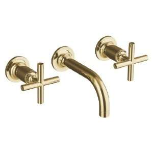 Kohler Purist Polished Gold Wall Mount Bathroom Sink Faucet w/ 6 