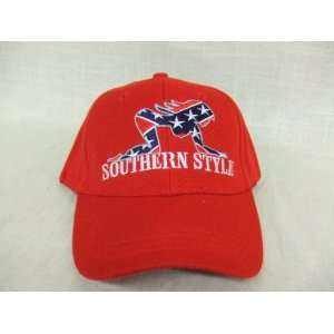  SOUTHERN STYLE Rebel Flag Hat Red Baseball Cap Everything 