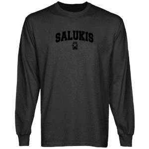 com Southern Illinois Salukis Charcoal Logo Arch Long Sleeve T shirt 