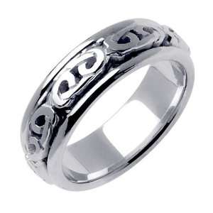  Cheek to Cheek Celtic Wedding Ring in 950 Platinum 