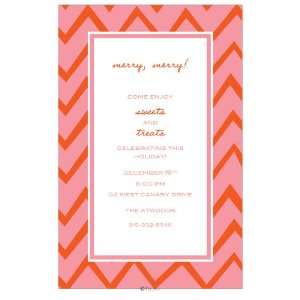  PINK CHEVRON HOLIDAY PARTY INVITATIONS Health & Personal 