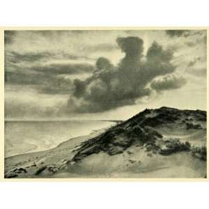  1949 Print Aalbaek Denmark Beach Dunes Sea Grass Dusk 