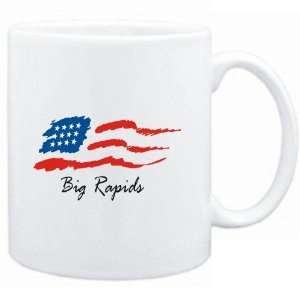  Mug White  Big Rapids   US Flag  Usa Cities