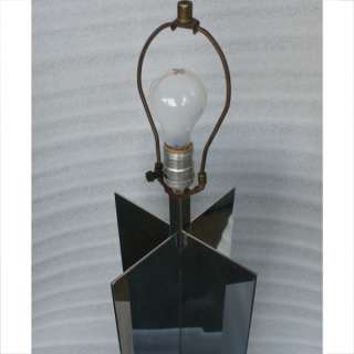 Mid Century Modern Kovacs Stainless Table Lamp Lighting  