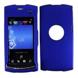 com T Mobile Sony Ericsson Vivaz U5a Rubberized Hard Cover Case Blue 