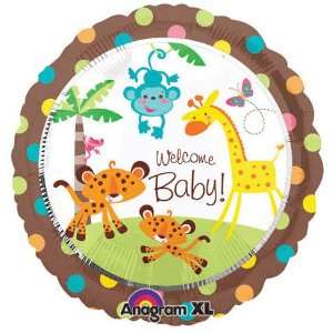  Baby Jungle Animals Welcome Baby 18 Mylar Balloon Toys 