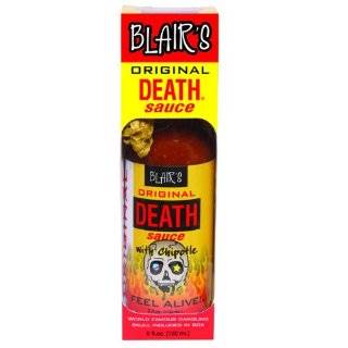 Blairs Original Death Sauce with Chipotle and Skull Key Chain   5 oz
