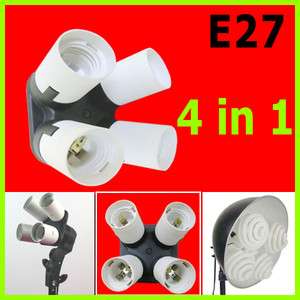 To 4 Continuous Lamp Light Bulb Holder 4 X E27 Socket  