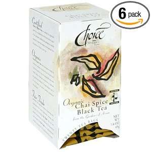 Choice Organic Chai Spice Tea, 20 Count Box (Pack of 6)  