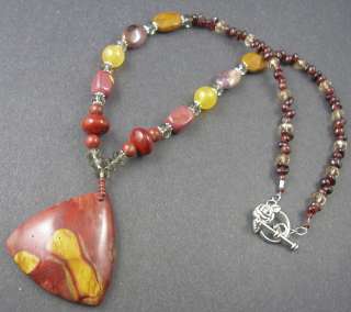   gemstone pendant,Garnet beads handmade jewelry necklace  