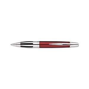   Retractable Solvent Pen, Red Barrel, Black Ink, Medi
