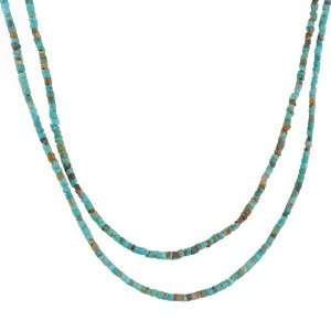  MARGARET SOLOW  Rough Turqoise Double Strand Jewelry