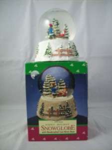 Holiday Classic Handcrafted Children Playing Snowglobe  