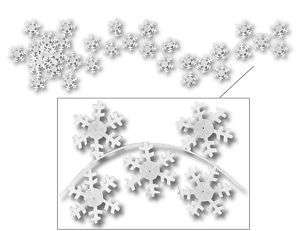 Fabric snowflake garland party decoration  