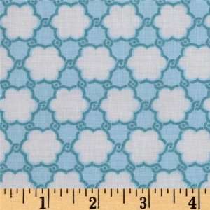   Annette Tatum Bohemian Clover Teal Fabric By The Yard Arts, Crafts