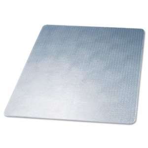   Beveled Mat for Medium Pile Carpet, 46w x 60h, Clear