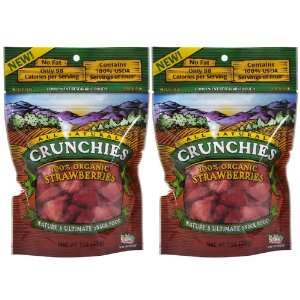 Crunchies Organic Strawberries, Pouches, 1 oz, 2 pk  