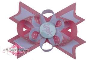 Chicago White Sox PINK Hair Bow on a Headband Baby MLB  