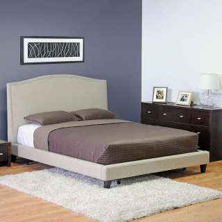 Fabric Platform Bed – Queen Size in Aisling Cream  