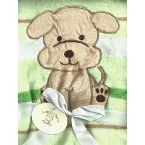  Snugly Baby Plush Puppy Dog Blanket Green Baby