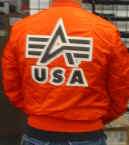 Alpha MA 1 Orange Flight Series Jacket Medium New  