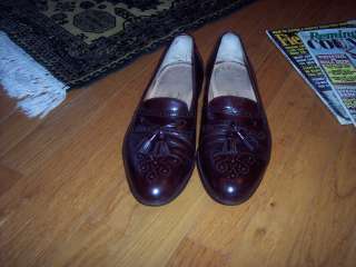 Salvatore Ferragamo Mens Tassel DRESS Shoes 10 D Burgandy Holiday 