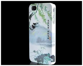 Chinese Style Lotus Hard Back Case Cover For iPhone 4 4S  