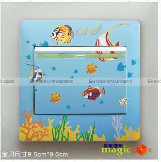 Fashion Cartoon Happy Ocean Art Decor Decal Switch Sticker #WALLS033 