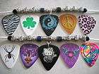 Choice of 1 Guitar Pick Mood Bead Necklace 18 Various