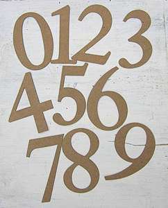 Rustic Chipboard Numbers Table Numbers Raw Chipboard  
