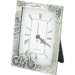  Bicycle with Headlight Pewter Desk Clock Sports 