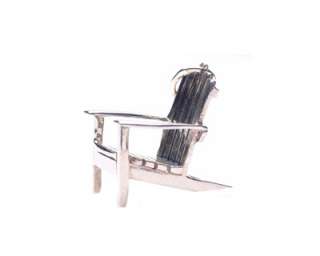 Sterling Silver ADIRONDACK CHAIR for MOUNTAIN LAKE BEACH Charm or 