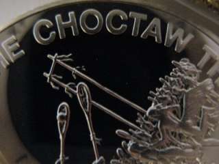 OZ. CHOCTAW TRIBAL NATIONS INDIAN COIN FRANKLIN MINT SILVER.999 