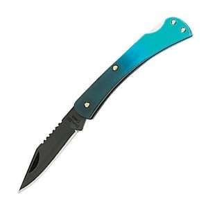 Slim Jim, Blue Handle, Black Blade, Plain